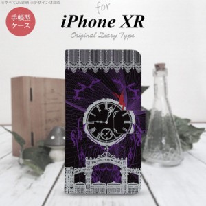 iPhone XR 手帳型 スマホ ケース カバー アイフォン 妖精と時計 ゴシック灰 nk-004s-ipxr-dr1252