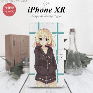 iPhone XR 手帳型 スマホ ケース カバー アイフォン キャラB 水色 nk-004s-ipxr-dr1330