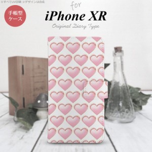 iPhone XR 手帳型 スマホ ケース カバー アイフォン ハート（C） 白 nk-004s-ipxr-dr175