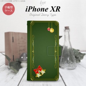 iPhone XR 手帳型 スマホ ケース カバー アイフォン クリスマス枠 緑 nk-004s-ipxr-dr640