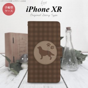 iPhone XR 手帳型 スマホ ケース カバー アイフォン ゴールデン・レトリバー 茶 nk-004s-ipxr-dr811