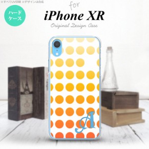iPhoneXR iPhone XR スマホケース ハードケース 水玉 オレンジ +アルファベット メンズ レディース nk-ipxr-1372i