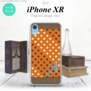 iPhoneXR iPhone XR スマホケース ハードケース ドット 水玉 C オレンジ 茶 +アルファベット メンズ レディース nk-ipxr-1643i