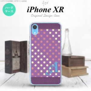 iPhoneXR iPhone XR スマホケース ハードケース ドット 水玉 C 紫 ピンク +アルファベット メンズ レディース nk-ipxr-1652i