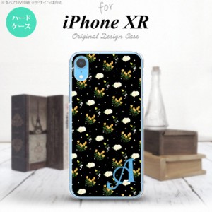 iPhoneXR iPhone XR スマホケース ハードケース 花柄 バラ ドット 小 黒 +アルファベット メンズ レディース nk-ipxr-250i