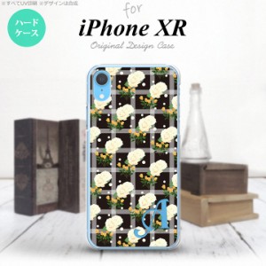 iPhoneXR iPhone XR スマホケース ハードケース 花柄 バラ チェック 黒 +アルファベット メンズ レディース nk-ipxr-253i