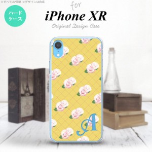 iPhoneXR iPhone XR スマホケース ハードケース 花柄 バラ 編み 黄 +アルファベット メンズ レディース nk-ipxr-265i