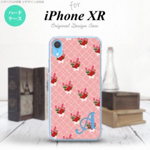 iPhoneXR iPhone XR スマホケース ハードケース 花柄 バラ 編み ピンク +アルファベット メンズ レディース nk-ipxr-266i