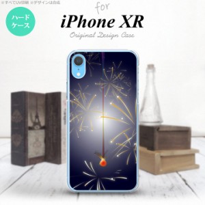 iPhoneXR iPhone XR スマホケース ハードケース 花火 線香花火 紺 メンズ レディース nk-ipxr-322