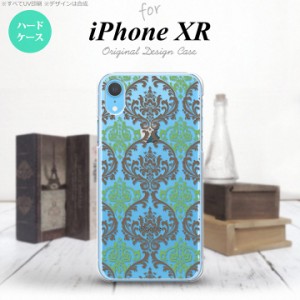 iPhoneXR iPhone XR スマホケース ハードケース ダマスク A クリア 茶 緑 メンズ レディース nk-ipxr-459