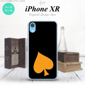 iPhoneXR iPhone XR スマホケース ハードケース トランプ スペード 黒 オレンジ メンズ レディース nk-ipxr-544