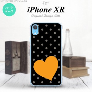 iPhoneXR iPhone XR スマホケース ハードケース トランプ 水玉 ハート 黒 オレンジ メンズ レディース nk-ipxr-550