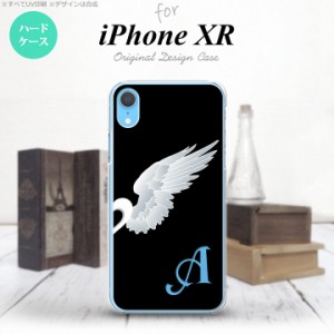 iPhoneXR iPhone XR スマホケース ハードケース 翼 ペア 右 黒 +アルファベット メンズ レディース nk-ipxr-789i