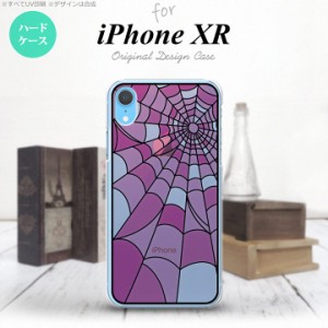 iPhoneXR iPhone XR 背面ケース カバー ステンドグラス風 おしゃれ 蜘蛛の巣 A ピンク ステンドグラス風 かわいい おしゃれ 背面ケース n