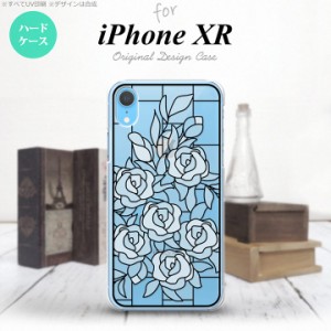 iPhoneXR iPhone XR 背面ケース カバー ステンドグラス風 おしゃれ バラ ホワイト ステンドグラス風 かわいい おしゃれ 背面ケース nk-ip