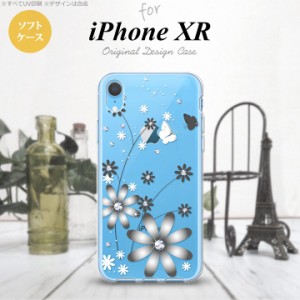 iPhoneXR iPhone XR スマホケース ソフトケース 花柄 ガーベラ 透明 グレー メンズ レディース nk-ipxr-tp071