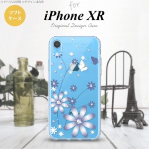 iPhoneXR iPhone XR スマホケース ソフトケース 花柄 ガーベラ 透明 紫 メンズ レディース nk-ipxr-tp074