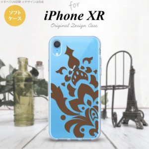 iPhoneXR iPhone XR スマホケース ソフトケース ダマスク C 茶 メンズ レディース nk-ipxr-tp1031