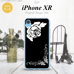 iPhoneXR iPhone XR スマホケース ソフトケース バラ A 黒 白 メンズ レディース nk-ipxr-tp1068