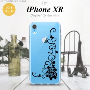 iPhoneXR iPhone XR スマホケース ソフトケース バラ B クリア 黒 メンズ レディース nk-ipxr-tp1069