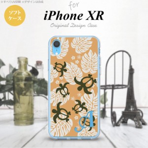 iPhoneXR iPhone XR スマホケース ソフトケース ホヌ 小 オレンジ +アルファベット メンズ レディース nk-ipxr-tp1465i