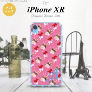 iPhoneXR iPhone XR スマホケース ソフトケース 花柄 バラ リボン ピンク ビビット +アルファベット メンズ レディース nk-ipxr-tp262i
