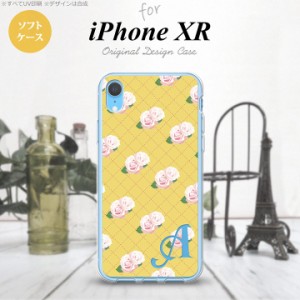 iPhoneXR iPhone XR スマホケース ソフトケース 花柄 バラ 編み 黄 +アルファベット メンズ レディース nk-ipxr-tp265i