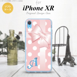 iPhoneXR iPhone XR スマホケース ソフトケース ドット リボン ピンク +アルファベット メンズ レディース nk-ipxr-tp303i