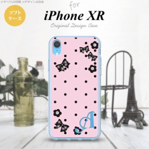iPhoneXR iPhone XR スマホケース ソフトケース 花柄 ドット リボン ピンク +アルファベット メンズ レディース nk-ipxr-tp351i