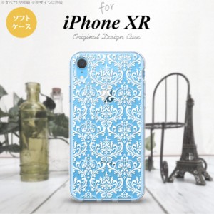 iPhoneXR iPhone XR スマホケース ソフトケース ダマスク A クリア 白 メンズ レディース nk-ipxr-tp458