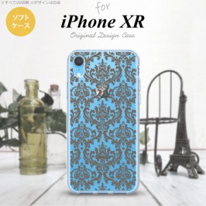 iPhoneXR iPhone XR スマホケース ソフトケース ダマスク A クリア 茶 メンズ レディース nk-ipxr-tp461