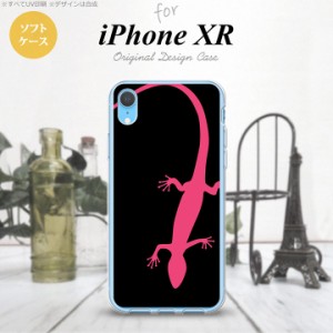 iPhoneXR iPhone XR スマホケース ソフトケース トカゲ 黒 ピンク メンズ レディース nk-ipxr-tp507