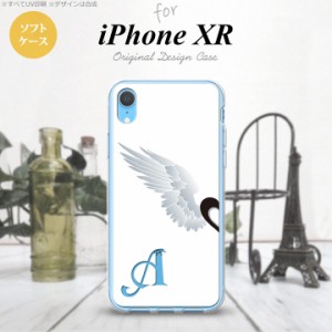 iPhoneXR iPhone XR スマホケース ソフトケース 翼 ペア 左 白 +アルファベット メンズ レディース nk-ipxr-tp788i