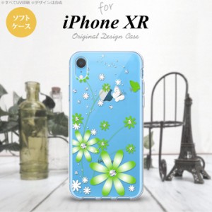iPhoneXR iPhone XR スマホケース ソフトケース 花柄 ガーベラ 緑 メンズ レディース nk-ipxr-tp803