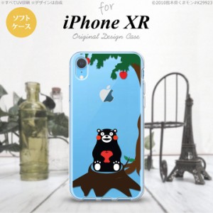 iPhoneXR iPhone XR スマホケース ソフトケース くまモン リンゴ 茶 メンズ レディース nk-ipxr-tpkm02