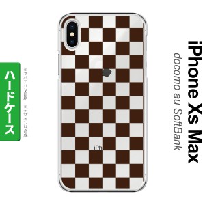 iPhoneXsMax iPhone XS Max スマホケース ハードケース スクエア 茶 メンズ レディース nk-ixm-032