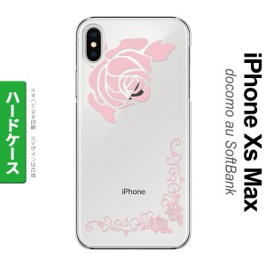 iPhoneXsMax iPhone XS Max スマホケース ハードケース バラ A クリア ピンク メンズ レディース nk-ixm-1067