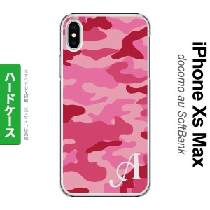 iPhoneXsMax iPhone XS Max スマホケース ハードケース ウッドランド 迷彩 C ピンク +アルファベット メンズ レディース nk-ixm-1149i