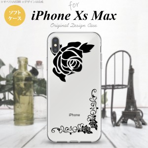 iPhoneXsMax iPhone XS Max スマホケース ソフトケース バラ A クリア 黒 メンズ レディース nk-ixm-tp1065