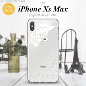 iPhoneXsMax iPhone XS Max スマホケース ソフトケース バラ A クリア 白 メンズ レディース nk-ixm-tp1066