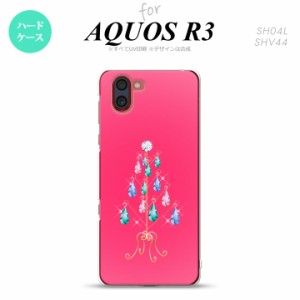 SH-01M/SHV44 AQUOS R3 スマホケース ハードケース ツリーイヤリング ピンク メンズ レディース nk-r3-632