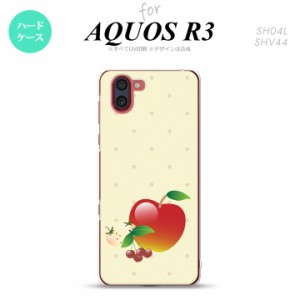 SH-01M/SHV44 AQUOS R3 スマホケース ハードケース フルーツ アップル 赤 メンズ レディース nk-r3-651