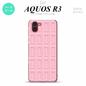 SH-01M/SHV44 AQUOS R3 スマホケース ハードケース チョコ ストロベリー ピンク メンズ レディース nk-r3-737