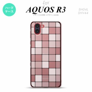 SH-01M/SHV44 AQUOS R3 背面ケース カバー ステンドグラス風 おしゃれ スクエア ホワイト ステンドグラス風 かわいい おしゃれ 背面ケー