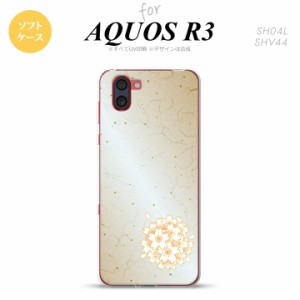 SH-01M AQUOS R3 スマホケース ソフトケース 和柄 サクラ 黄 メンズ レディース nk-r3-tp1272