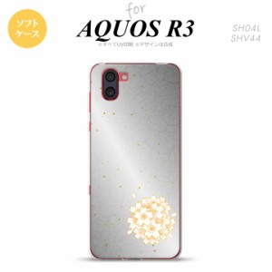 SH-01M AQUOS R3 スマホケース ソフトケース 和柄 サクラ 黒 メンズ レディース nk-r3-tp1273