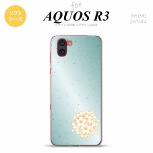 SH-01M AQUOS R3 スマホケース ソフトケース 和柄 サクラ 緑 メンズ レディース nk-r3-tp1276