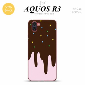 SH-01M AQUOS R3 スマホケース ソフトケース アイス ピンク メンズ レディース nk-r3-tp347