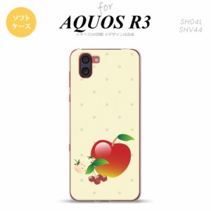 SH-01M AQUOS R3 スマホケース ソフトケース フルーツ アップル 赤 メンズ レディース nk-r3-tp651