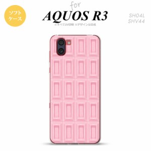 SH-01M AQUOS R3 スマホケース ソフトケース チョコ ストロベリー ピンク メンズ レディース nk-r3-tp737